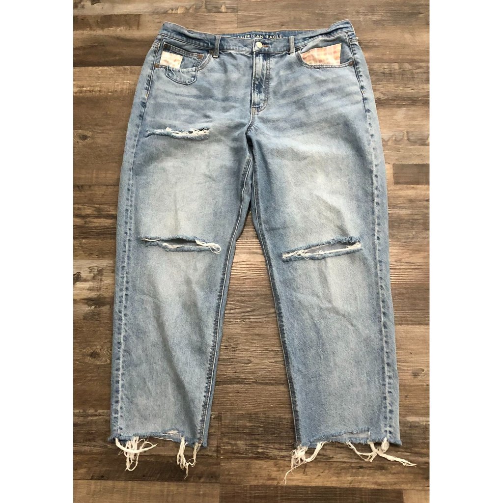 American Eagle Womens 18 Short 90's Straight Jeans New Without Tags